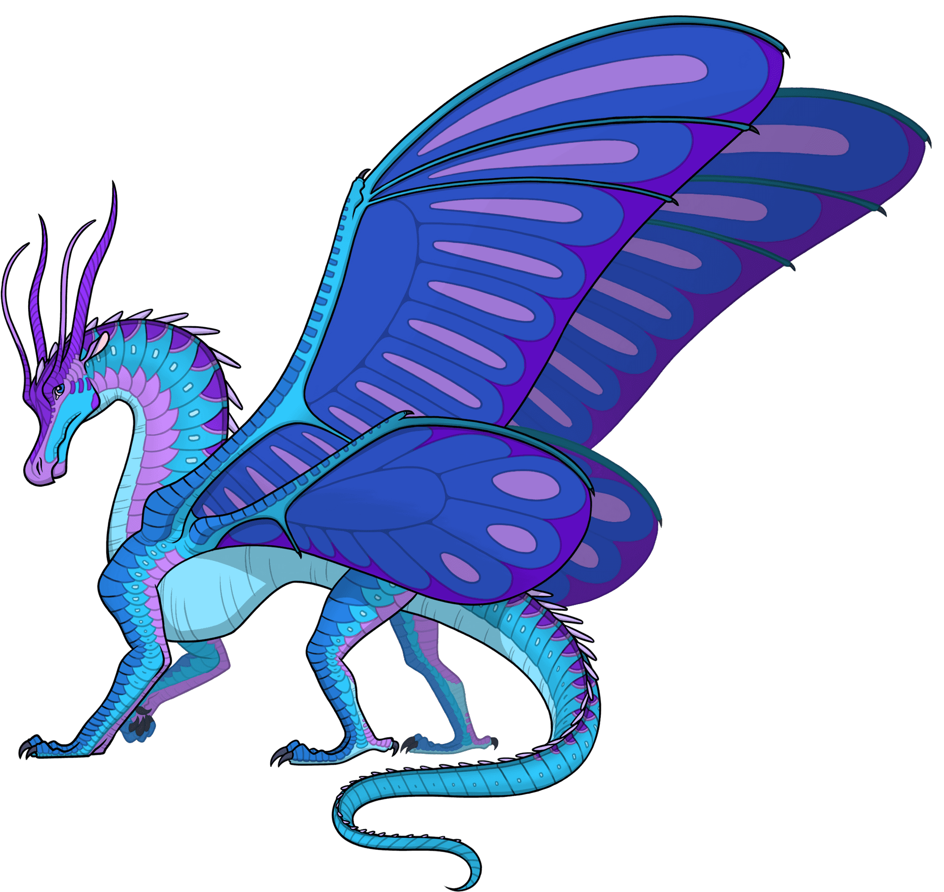 Colorful Dragon Illustration Wings Of Fire PNG Image