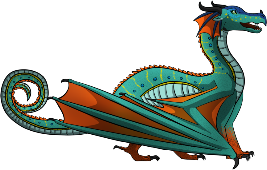 Colorful Dragon Illustration Wings Of Fire PNG Image