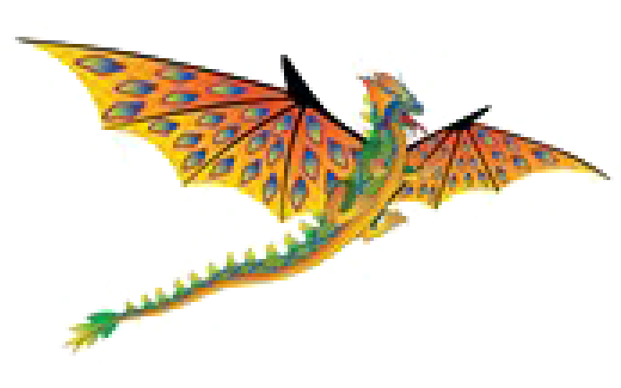 Colorful Dragon Kite Flying PNG Image