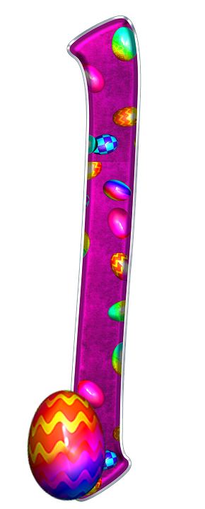 Colorful Easter Egg Letter L PNG Image