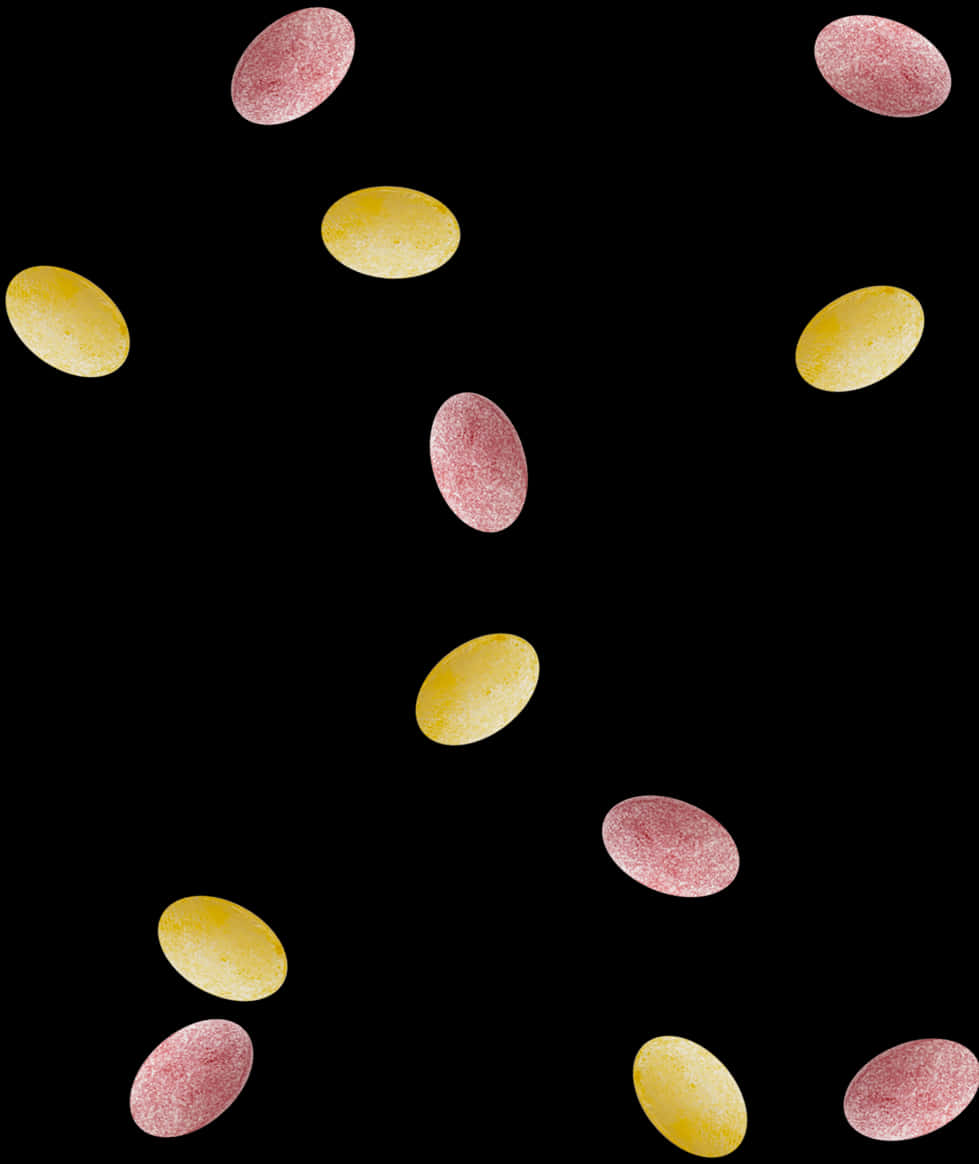 Colorful Easter Egg Sprinkleson Black PNG Image