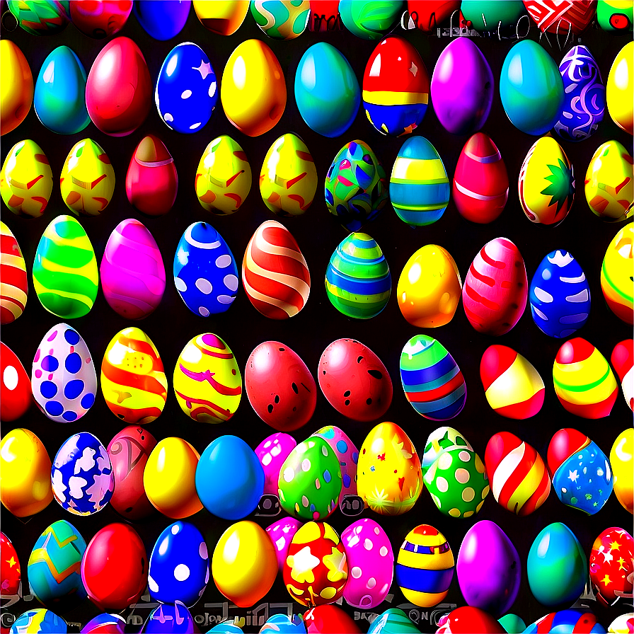 Colorful Easter Eggs Png Oof63 PNG Image