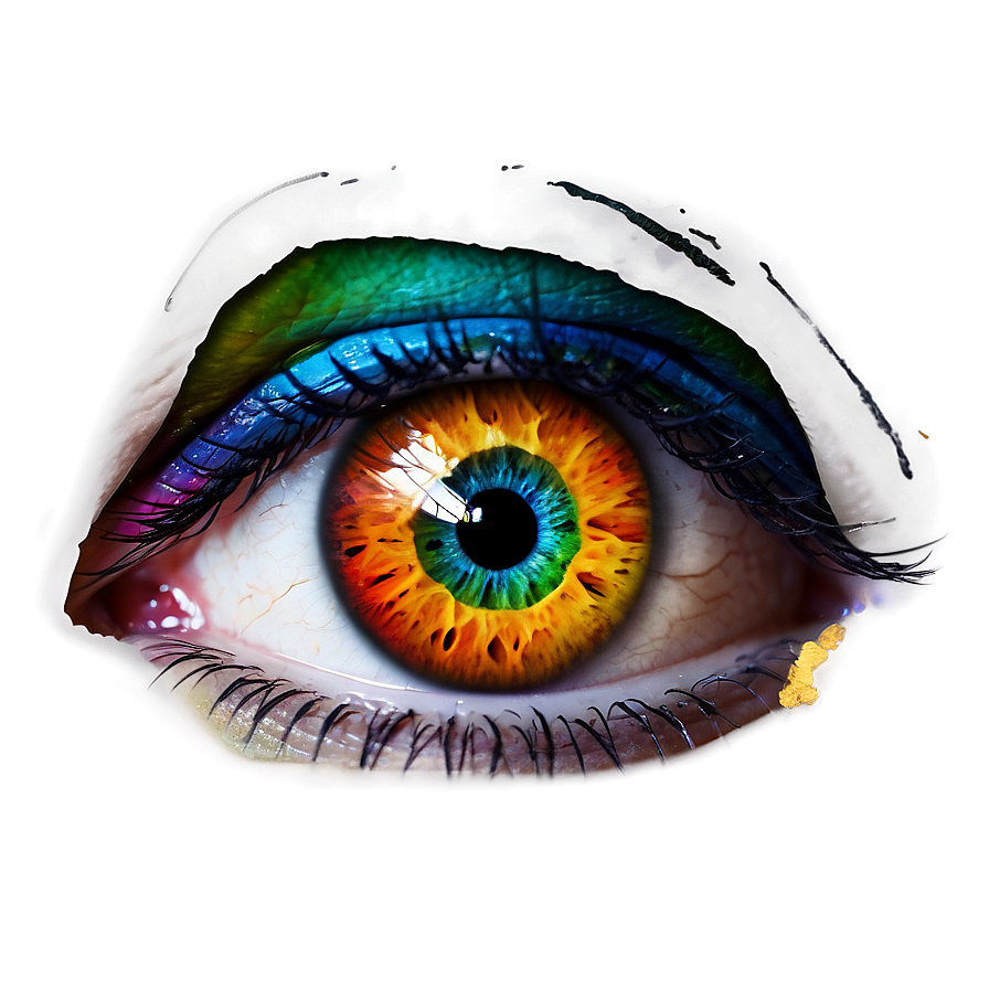 Colorful Eye Art Png Eqe63 PNG Image