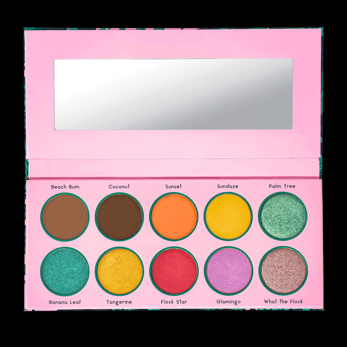 Colorful Eyeshadow Palette Top View PNG Image