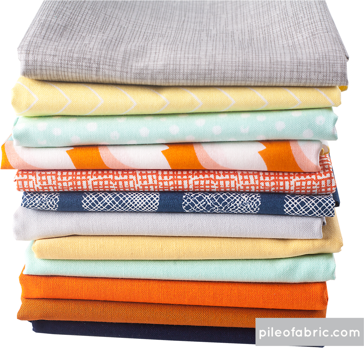 Colorful Fabric Stack PNG Image