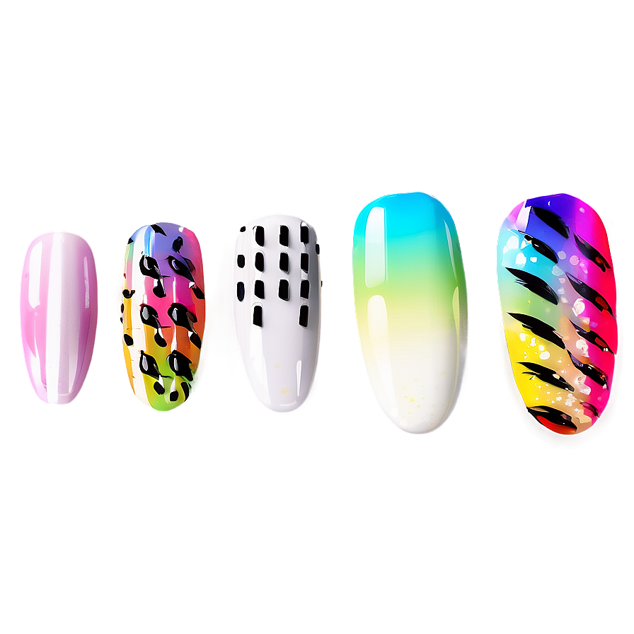 Colorful Fake Nails Png Knl PNG Image