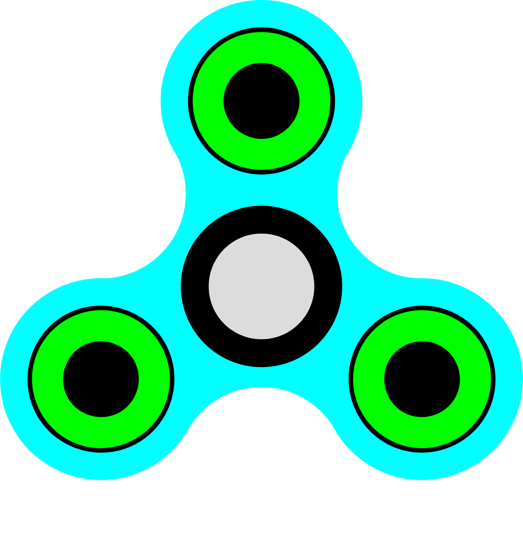 Colorful Fidget Spinner Vector Illustration PNG Image