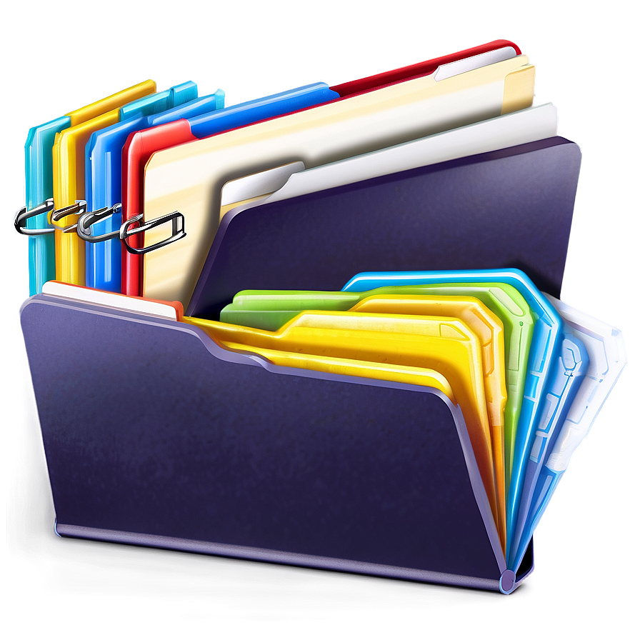 Colorful File Folder Png Yin49 PNG Image