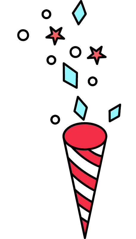 Colorful Firework Cone Clipart PNG Image