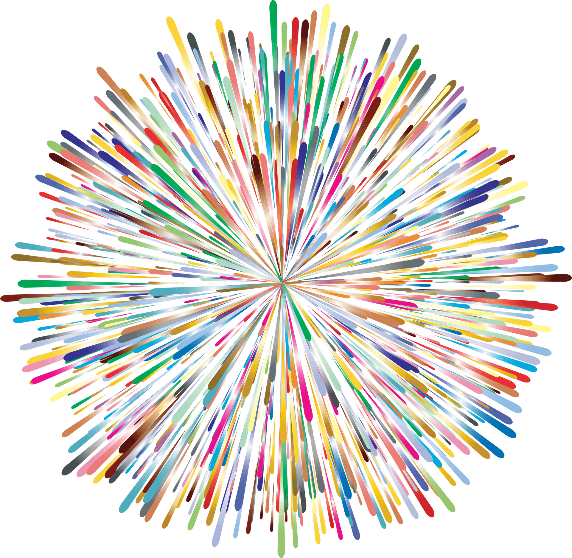 Colorful Firework Explosion Graphic PNG Image