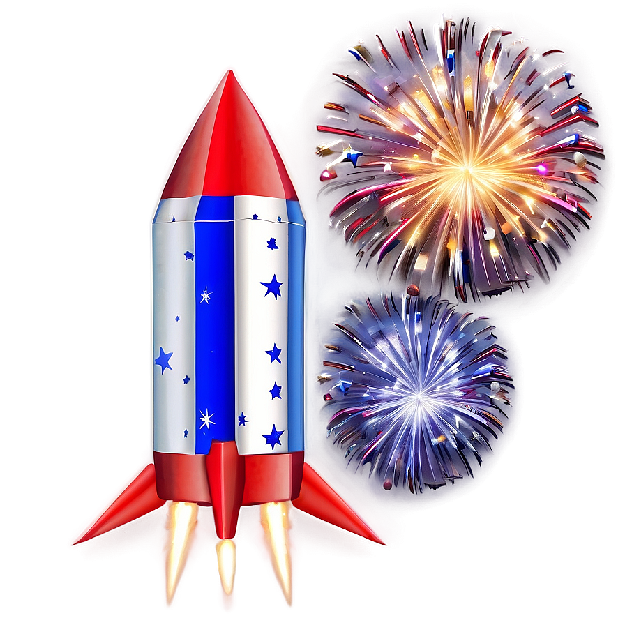 Colorful Firework Rocket Png Jsn PNG Image