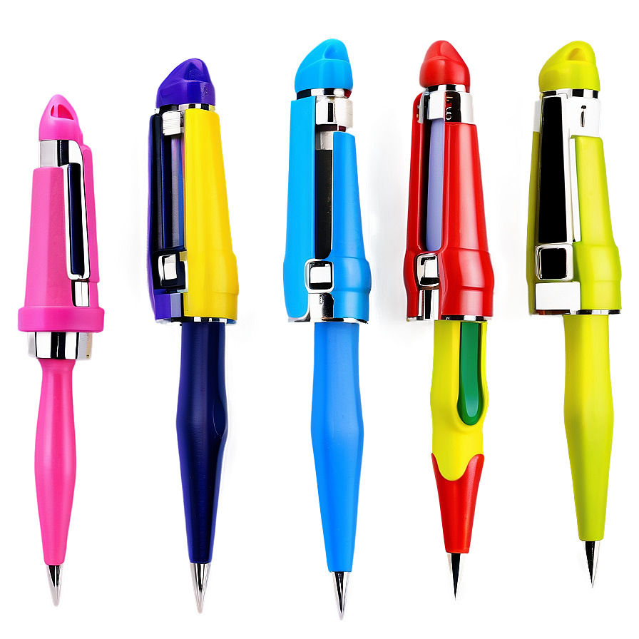 Colorful Flair Pen Set Png Ehu90 PNG Image