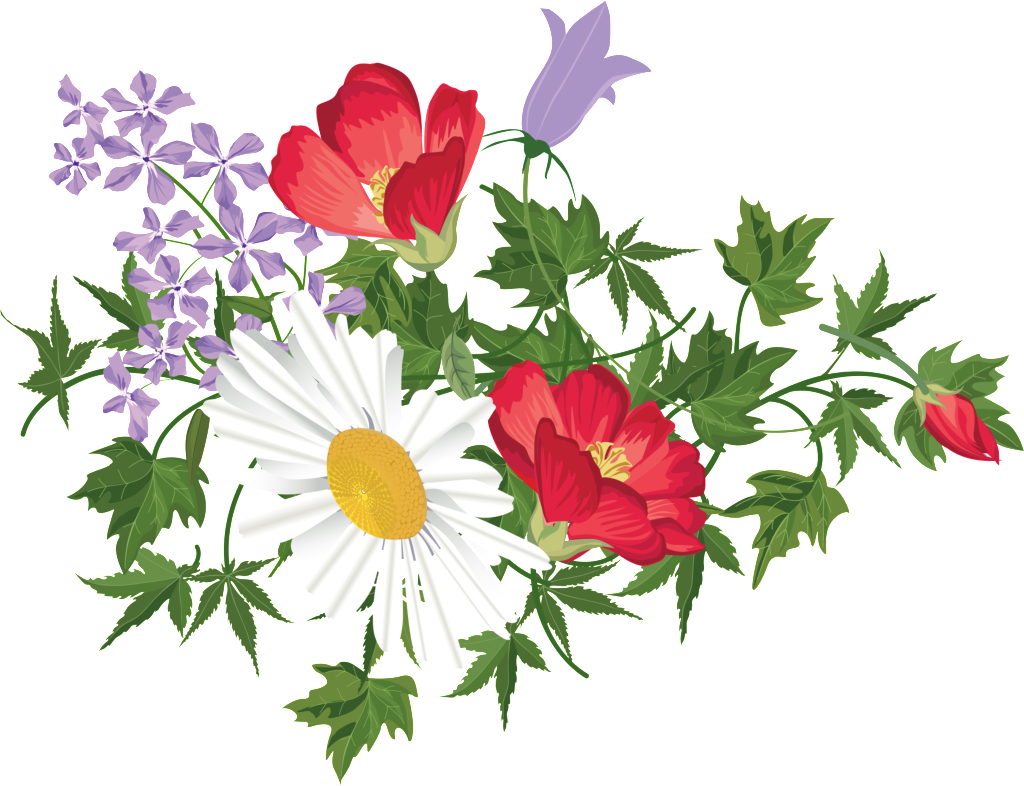 Colorful Floral Arrangement PNG Image