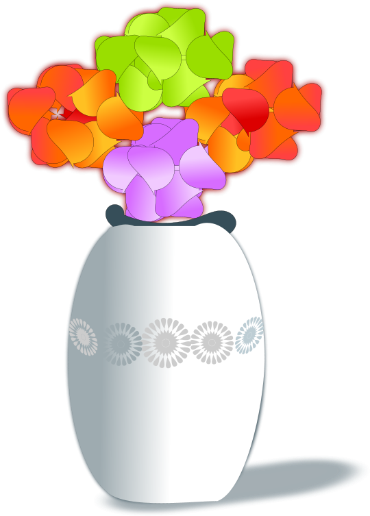 Colorful Floral Arrangementin Vase PNG Image