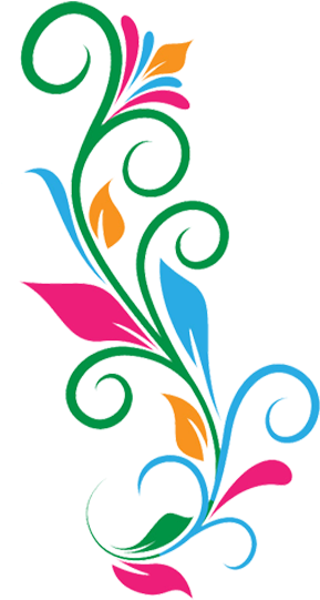 Colorful Floral Vector Artwork PNG Image