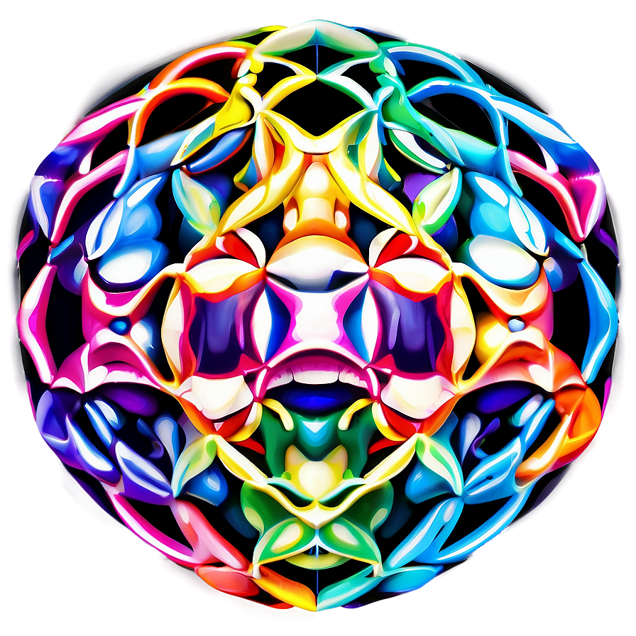 Colorful Flower Of Life Artwork Png Aui61 PNG Image