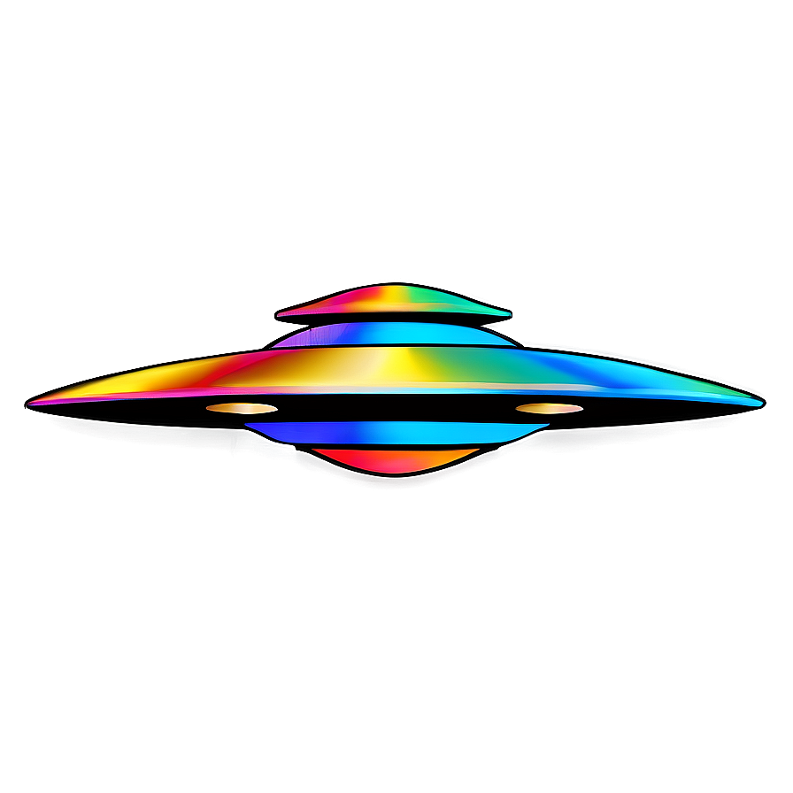 Colorful Flying Saucer Background Png 23 PNG Image