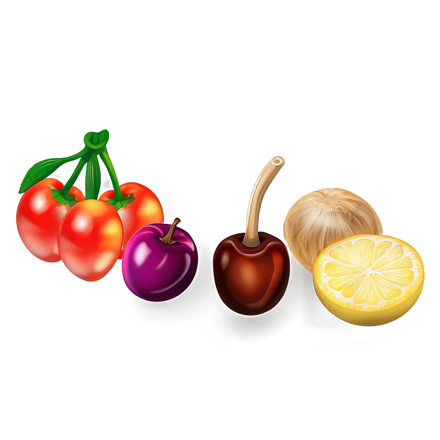 Colorful Food Illustrations Png 65 PNG Image