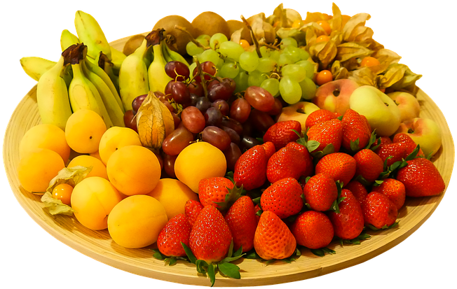 Colorful Fruit Basket Assortment PNG Image