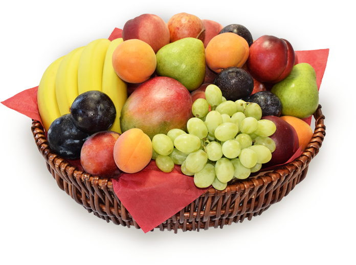 Colorful Fruit Basket Assortment PNG Image