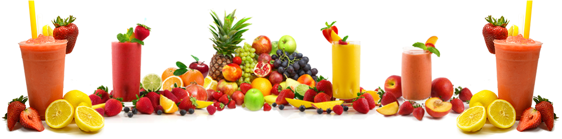 Colorful Fruit Smoothie Spread PNG Image