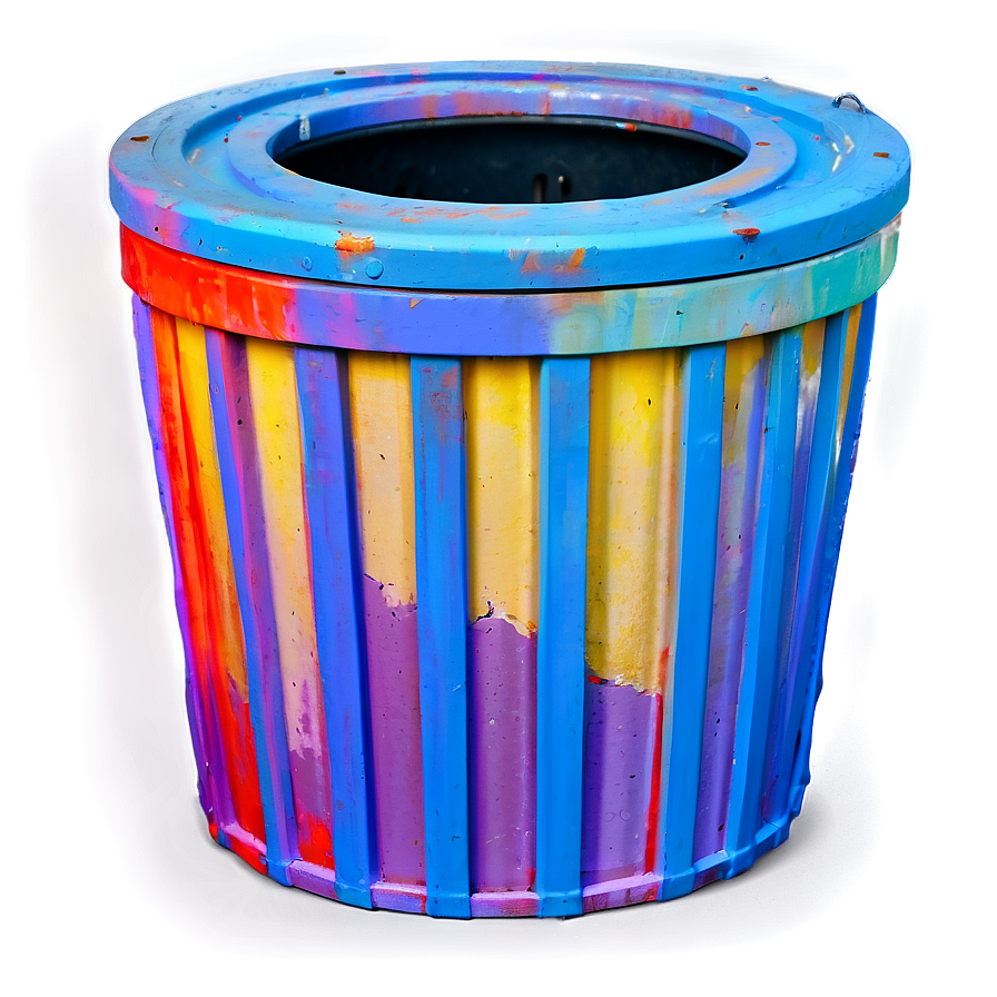 Colorful Garbage Can Png Bvg PNG Image