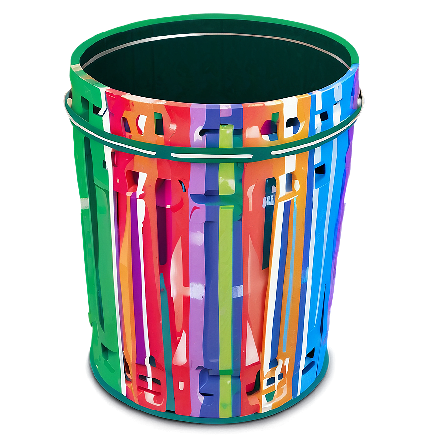 Colorful Garbage Can Png Lvo49 PNG Image