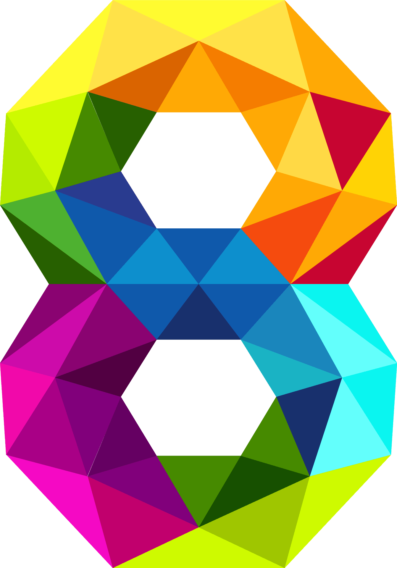 Colorful Geometric Polygon Background PNG Image