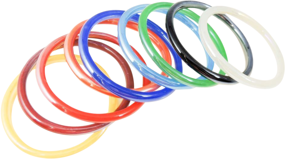 Colorful Glass Bangles Set PNG Image