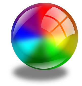 Colorful Glass Sphere Abstract PNG Image