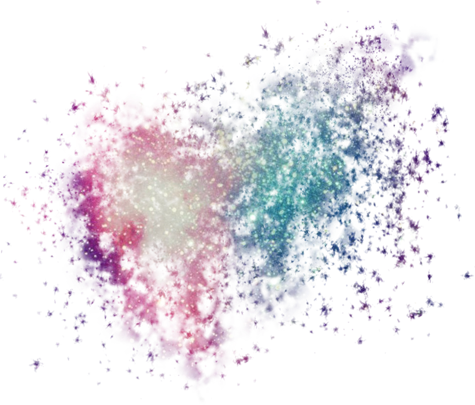 Colorful Glitter Explosion Sticker PNG Image