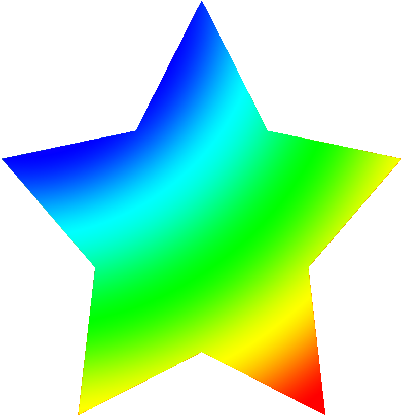 Colorful Gradient Star Clipart PNG Image