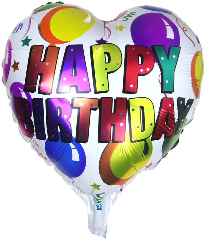 Colorful Happy Birthday Balloon PNG Image