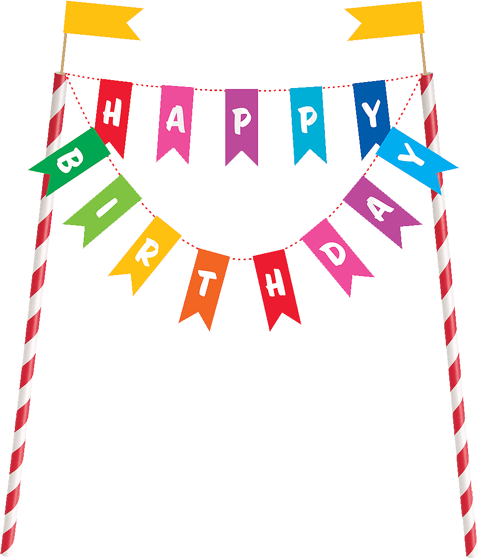 Colorful Happy Birthday Banner PNG Image