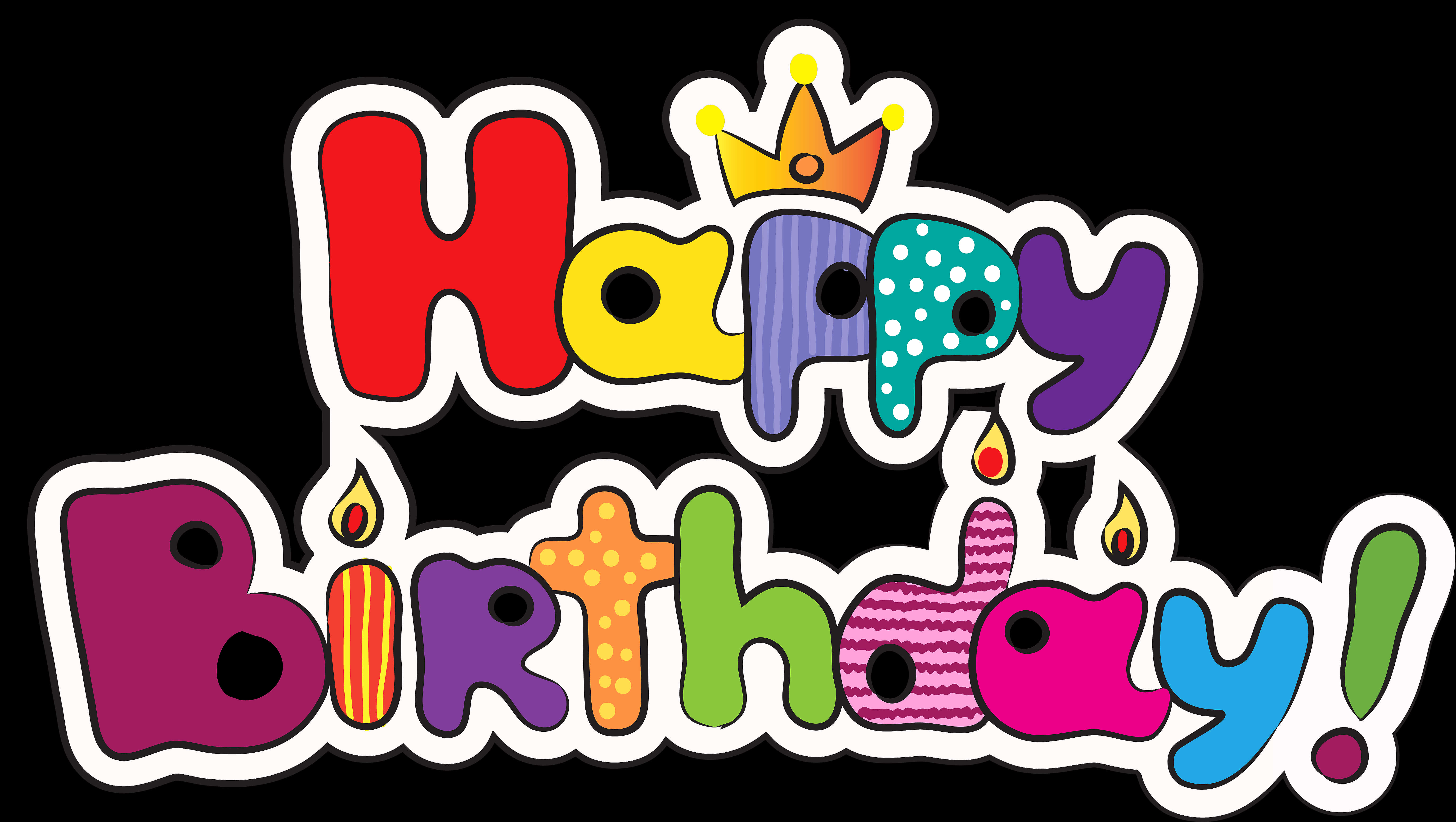 Colorful_ Happy_ Birthday_ Text_ Graphic PNG Image