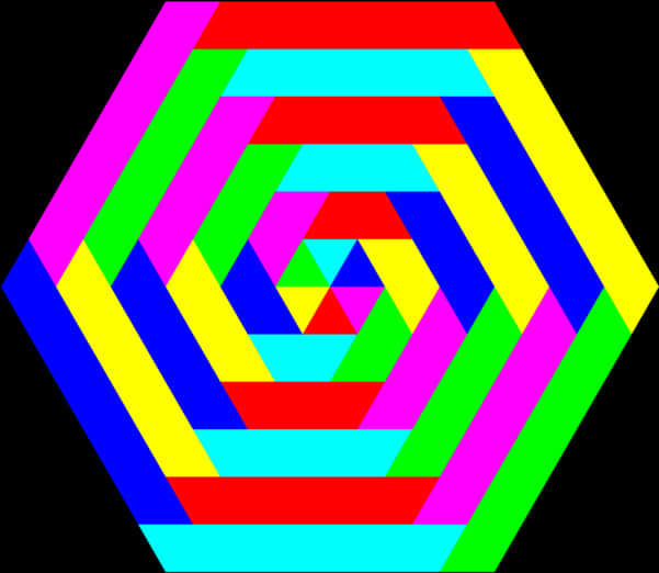 Colorful Hexagon Pattern PNG Image