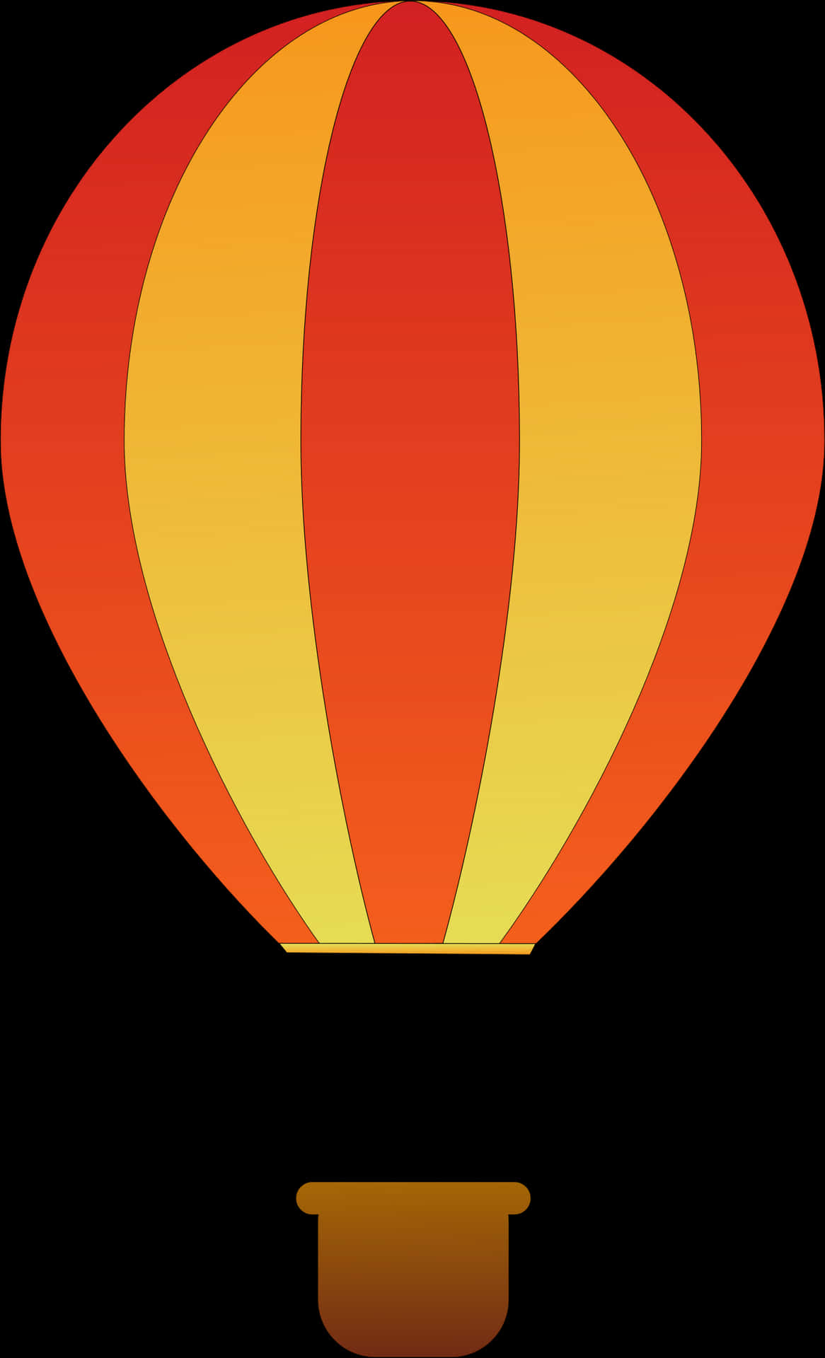 Colorful Hot Air Balloon Illustration PNG Image