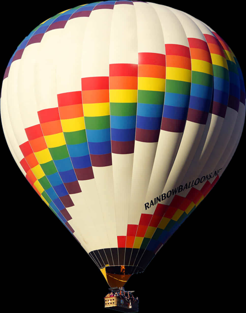 Colorful Hot Air Balloon Transparent Background PNG Image