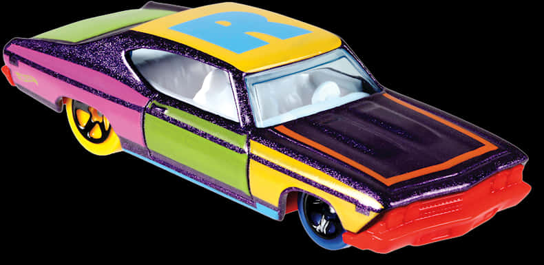 Colorful Hot Wheels Classic Car Toy PNG Image