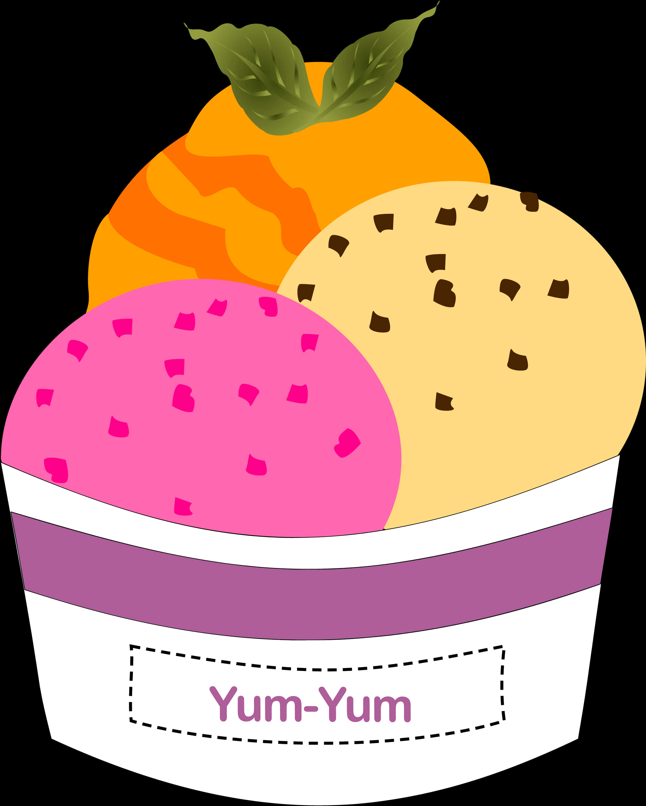 Colorful Ice Cream Clipart PNG Image