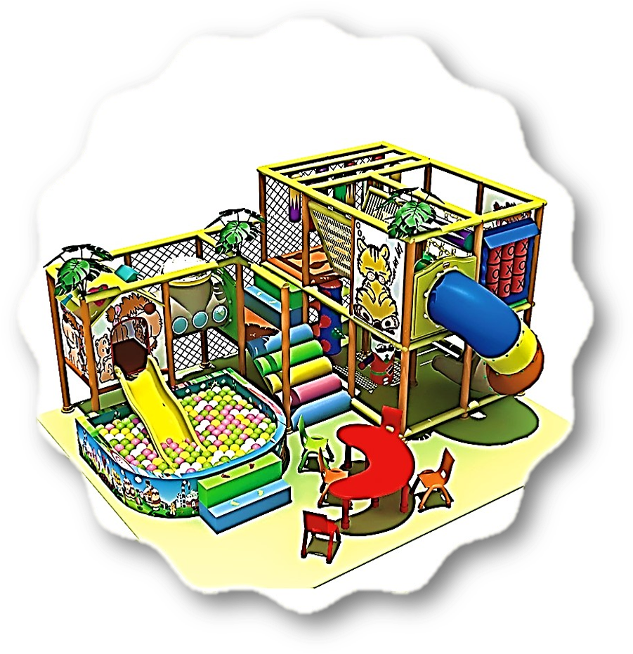 Colorful Indoor Playground Equipment PNG Image