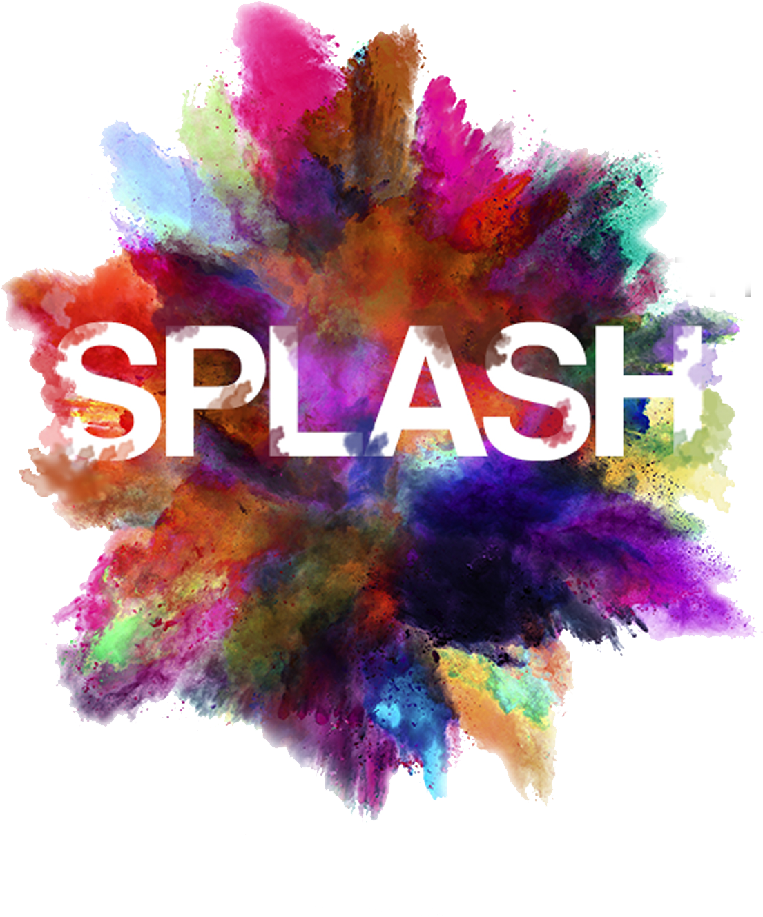 Colorful Ink Splash Graphic PNG Image