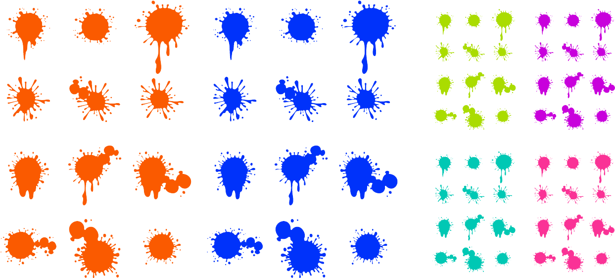 Colorful_ Ink_ Splatter_ Collection PNG Image