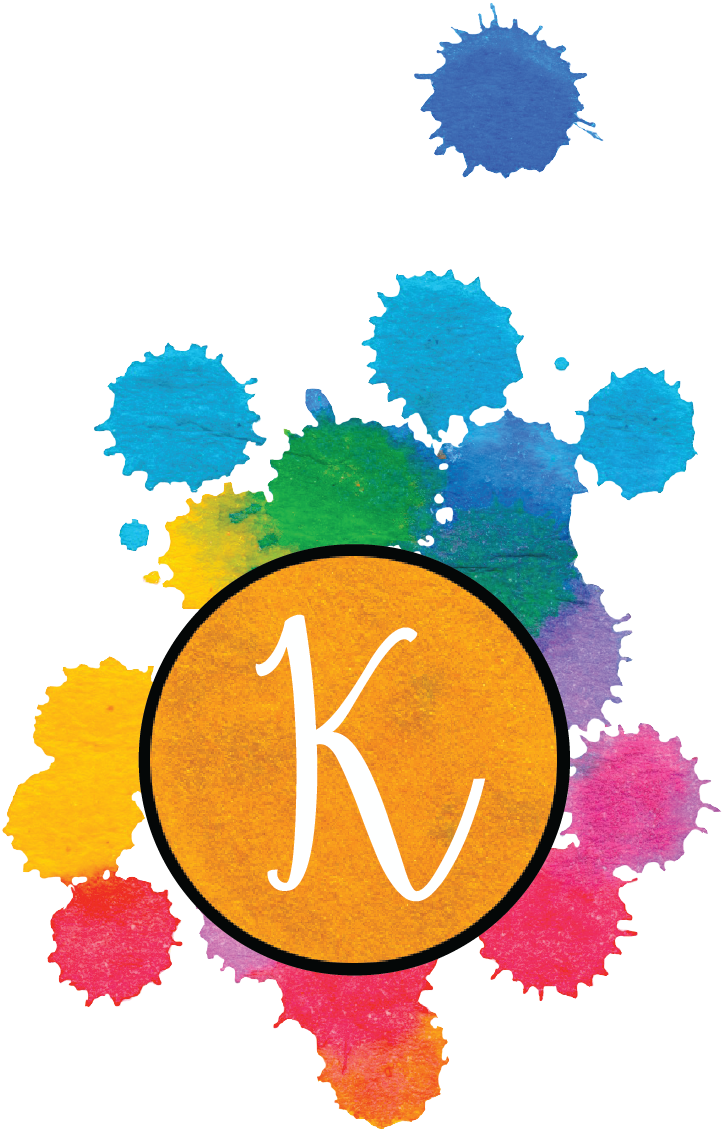 Colorful Ink Splatter Logo K PNG Image