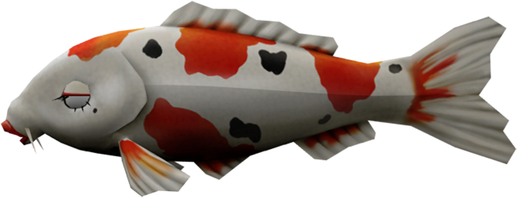 Colorful Koi Carp Illustration PNG Image