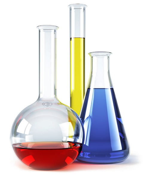 Colorful Laboratory Glassware PNG Image