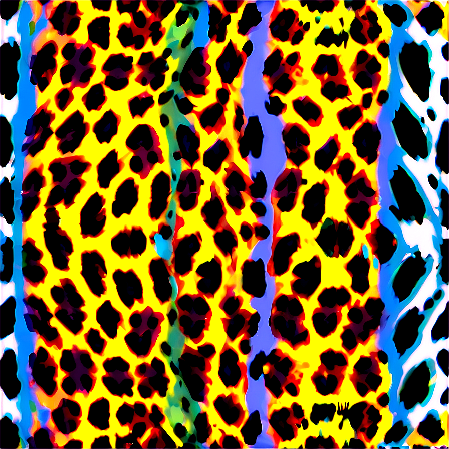 Colorful Leopard Pattern Png 64 PNG Image