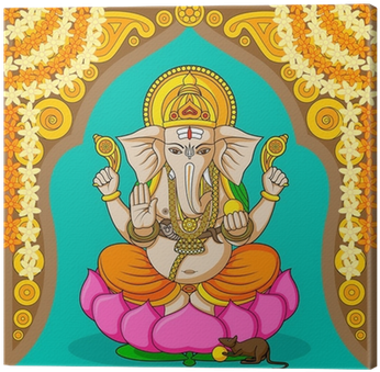 Colorful Lord Ganesha Artwork PNG Image