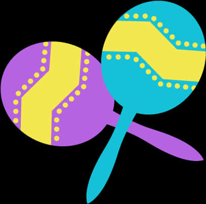 Colorful Maracas Emoji PNG Image