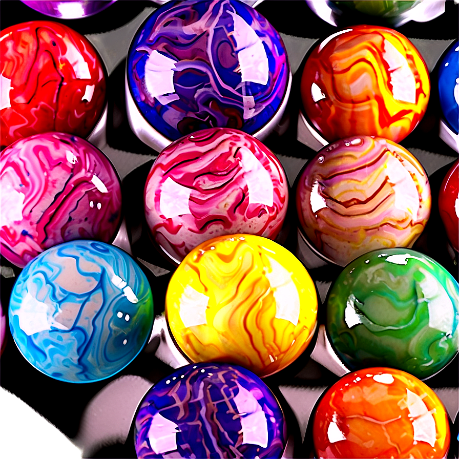 Colorful Marble Ball Png Pba PNG Image